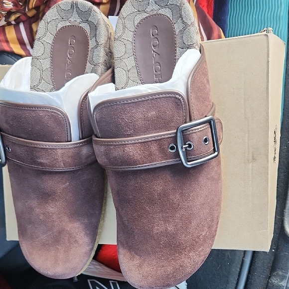 SIZE 13-Coach Chocolate Brown Suede - Picture 3 of 7